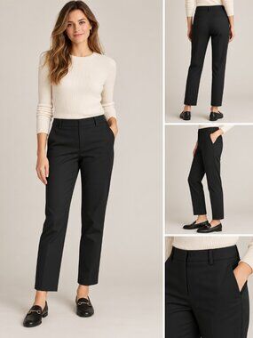 Boden Black Straigh Leg Trouser Chino Style Pants size 8